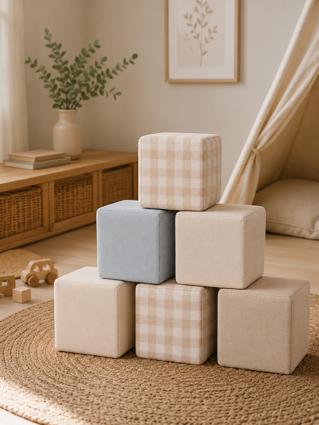 Soft Play Cubes - Pastels (Set of 6)