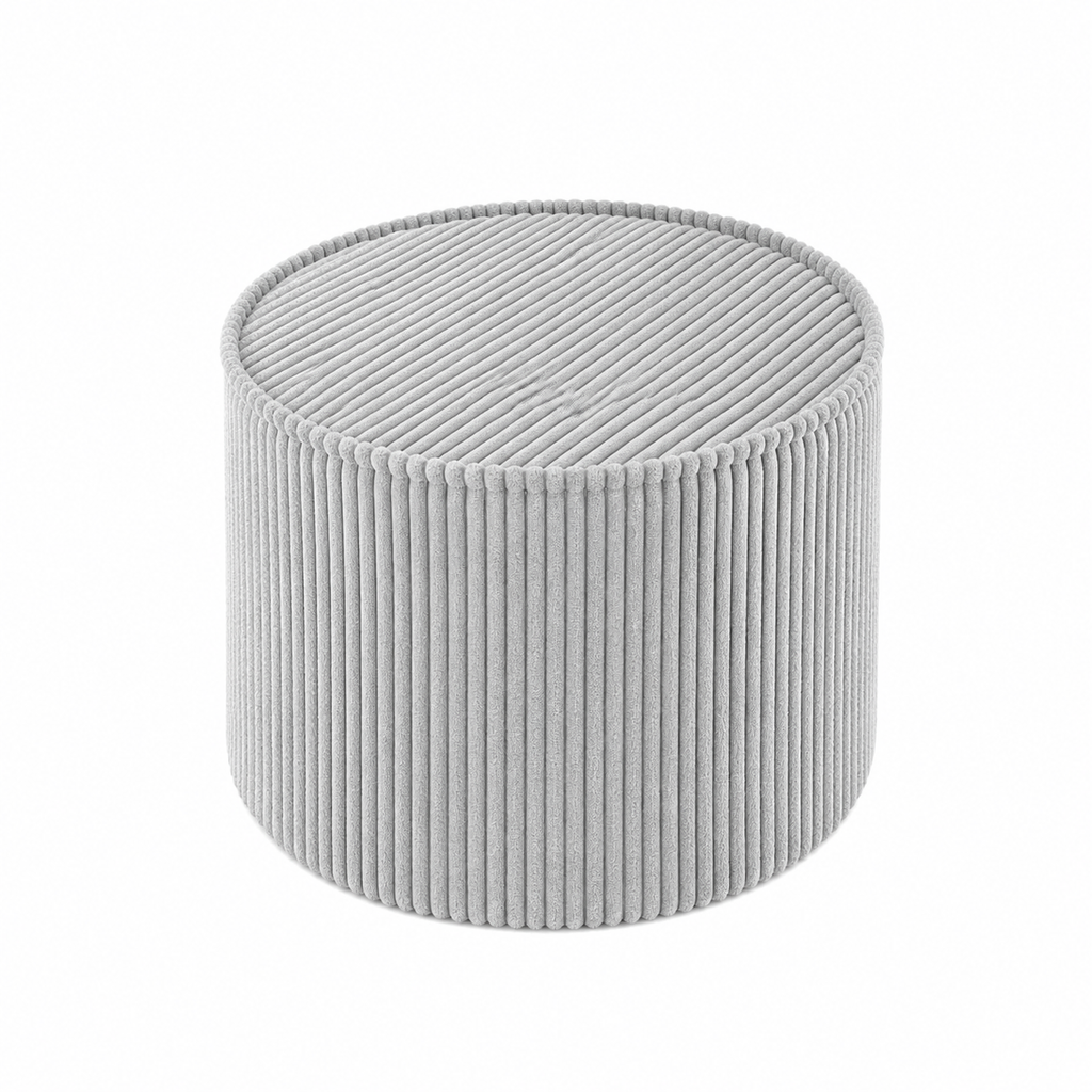 Plush Pouf - Ash Grey