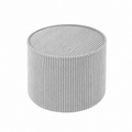 Plush Pouf - Ash Grey
