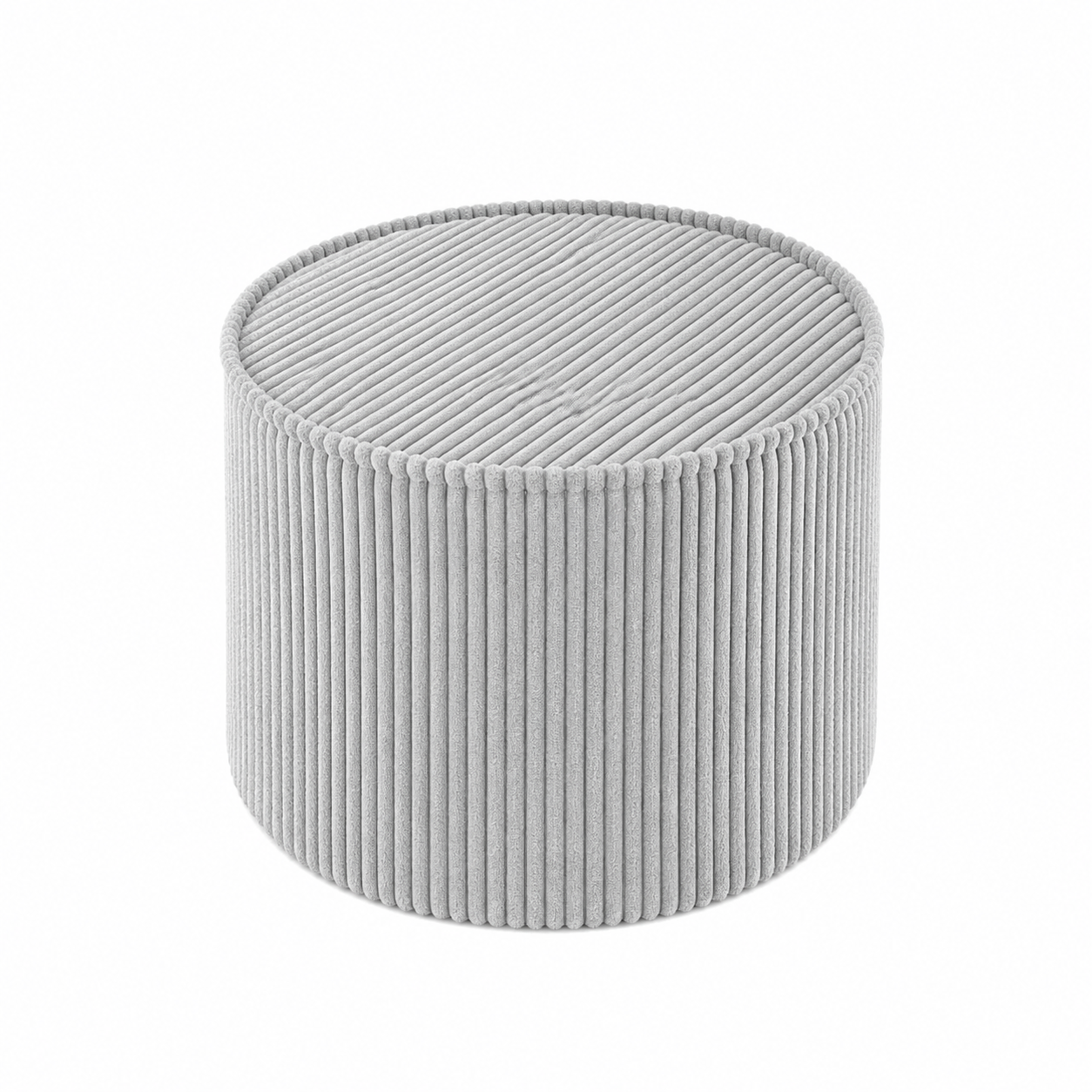 Plush Pouf - Ash Grey