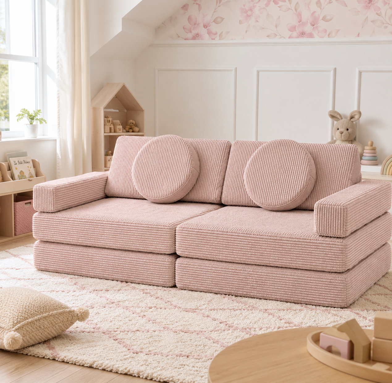 Kids Modular Couch - Strawberry Milkshake