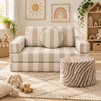 Toddler Modular Couch - Single Sofa - Sandy Stripes