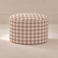 Premium Plush Pouf - Chocolate Gingham