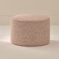 Premium Plush Pouf - Pink Damask